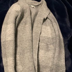 Grey wool cardigan